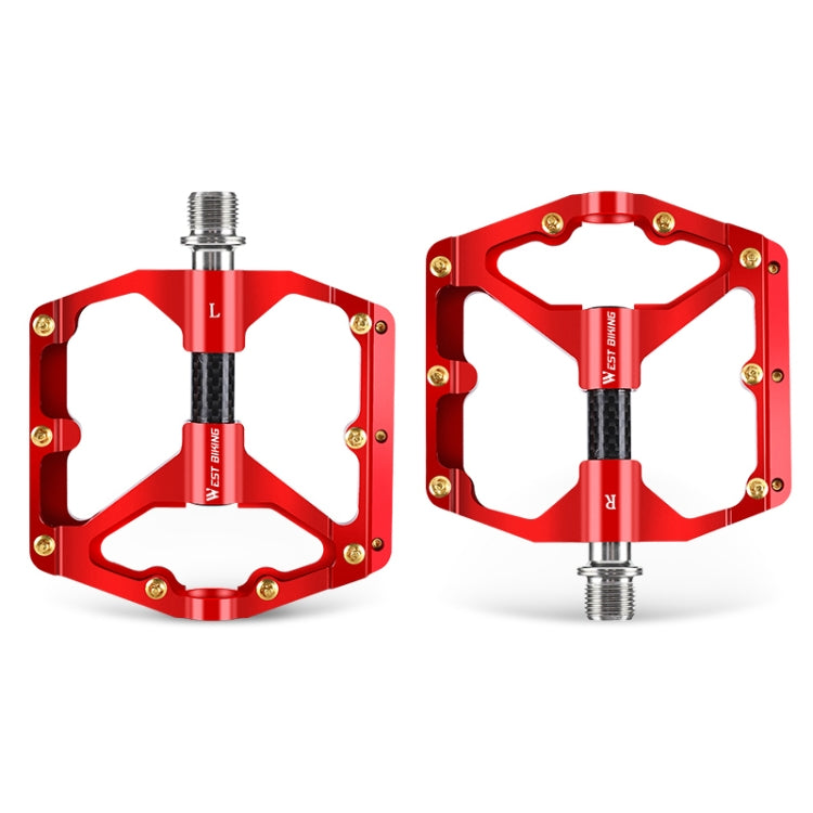 WEST BIKING 3 Bearings Ultralight Carbon Fiber Bushing Mountain Bike Pedal
