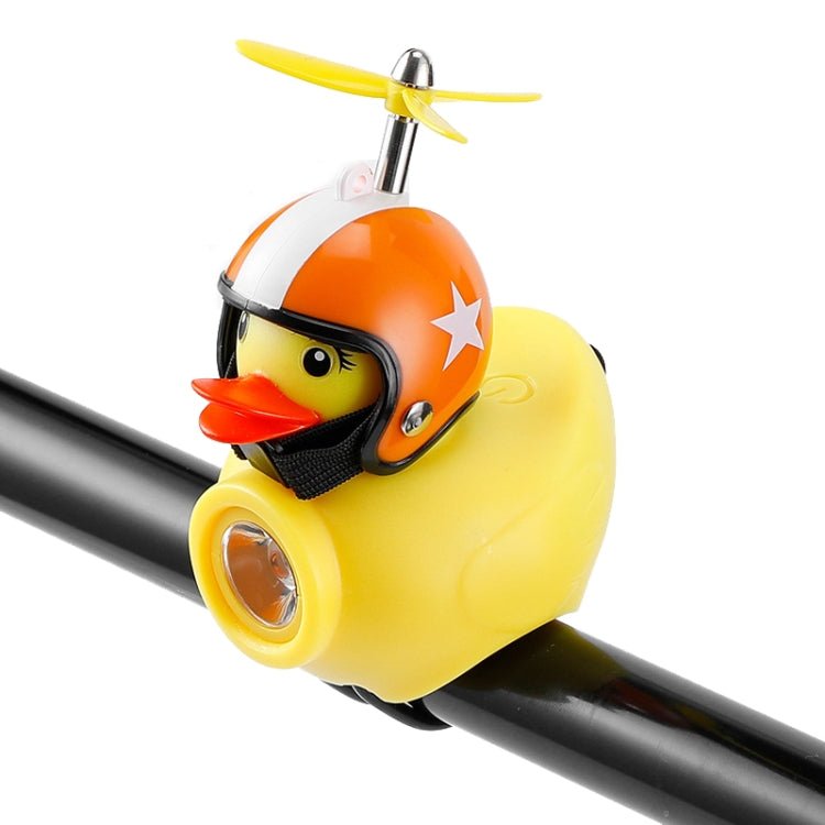 Yellow Duck Bike Bell Handlebar Headlight Car Ornaments Cycling Accessories Helmets Decor