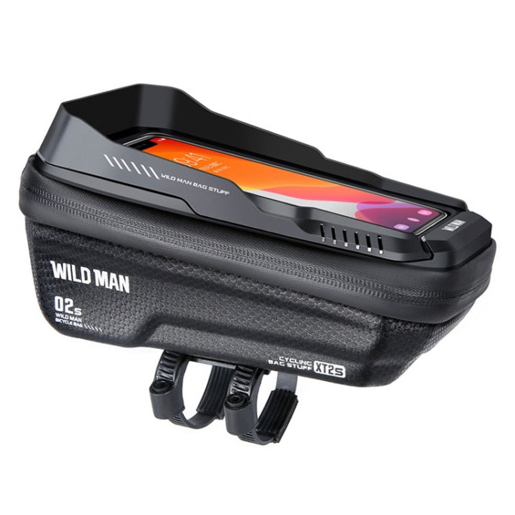 WILD MAN XT2S 1L EVA Hard Shell Mountain Bike Front Beam Bag Cycling Waterproof Phone Bag, XT2S