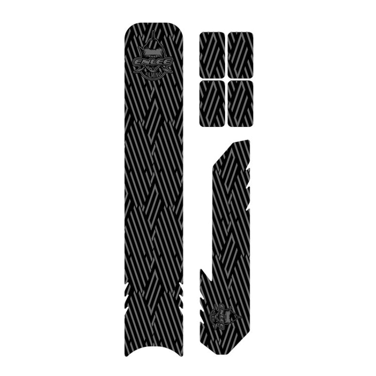ENLEE E17305 6pcs /Set Road Bike Frame Stickers Thickened Waterproof Chain Guard Protector Decal, Carbon Fiber, Stripe, Anime, Diamond