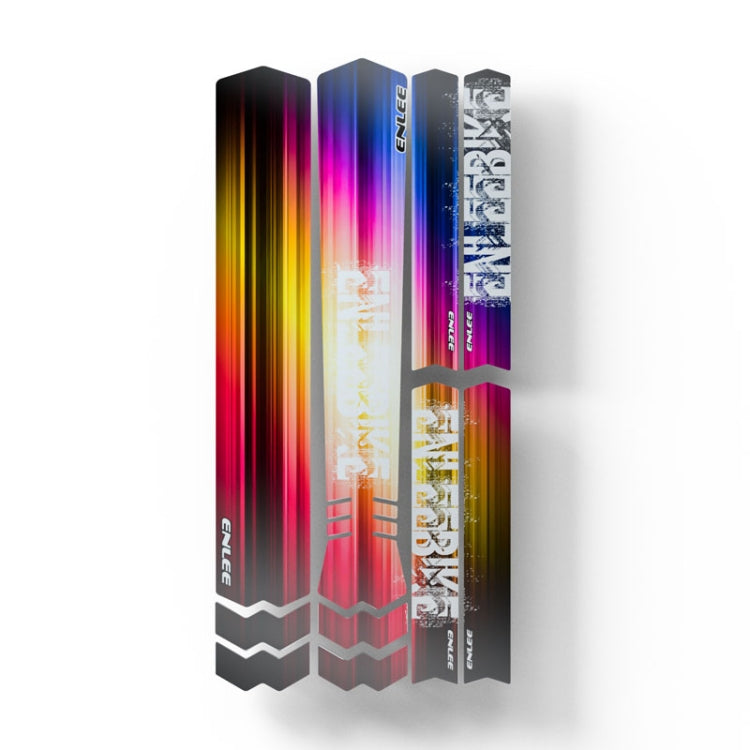 ENLEE E-2210 10pcs /Set Bicycle Jersey Stickers Mountain Bike Frame Protection Adhesive Tape, Transparent, Explosion, Anime, Aurora, Camouflage, Shark, Snake, Stripe, Graffiti, Chinese Style