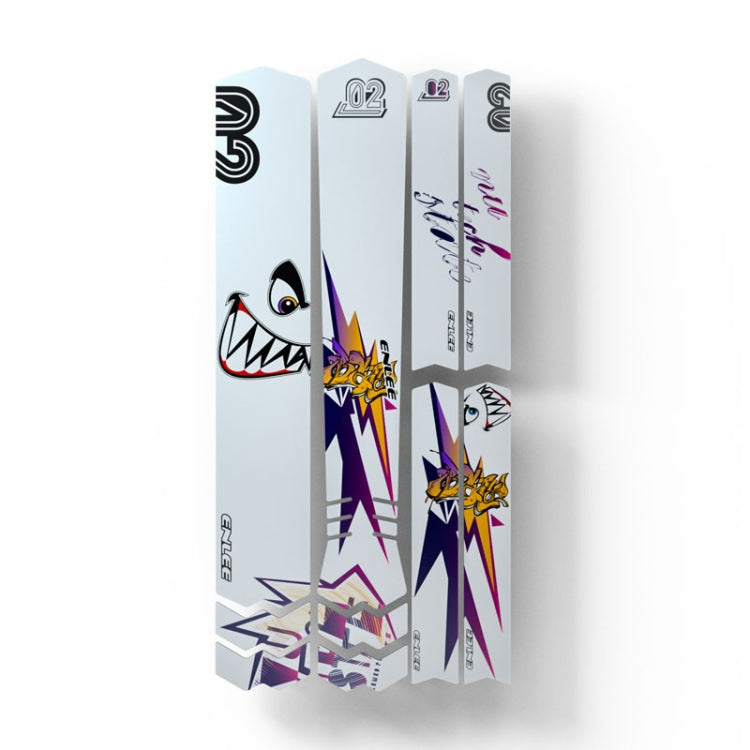 ENLEE E-2210 10pcs /Set Bicycle Jersey Stickers Mountain Bike Frame Protection Adhesive Tape, Transparent, Explosion, Anime, Aurora, Camouflage, Shark, Snake, Stripe, Graffiti, Chinese Style