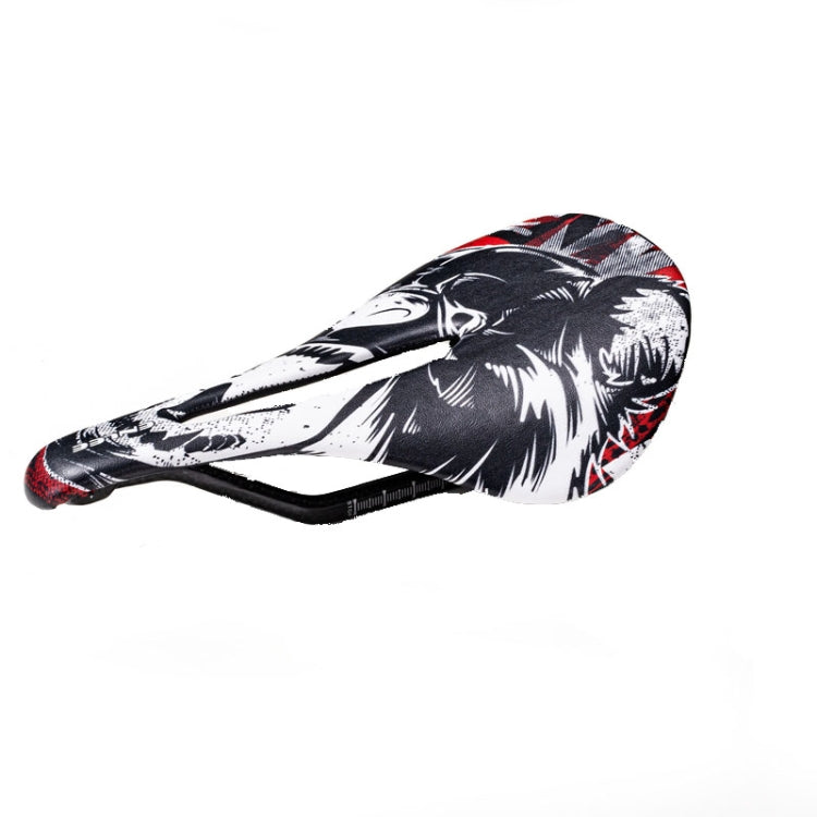 ENLEE E-ZD412 Bicycle Carbon Fiber Cushion Outdoor Riding Mountain Bike Saddle, Skull, Camouflage, Devil