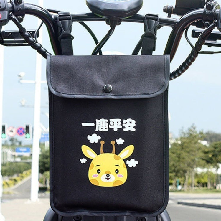 Electric Vehicle Portable Hanging Bag Waterproof Bicycle Front Storage Bag Stroller Pocket, Deer, Locomotive Girl, Black Bear, Duck, Flower Bear, No Pattern - WAYBIKER
