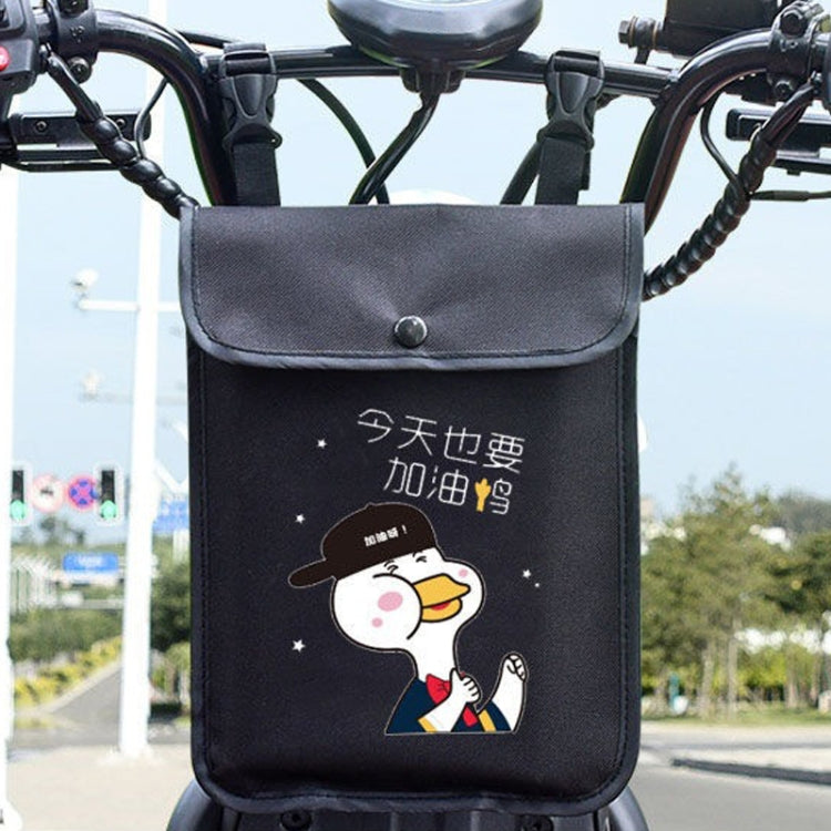 Electric Vehicle Portable Hanging Bag Waterproof Bicycle Front Storage Bag Stroller Pocket, Deer, Locomotive Girl, Black Bear, Duck, Flower Bear, No Pattern - WAYBIKER