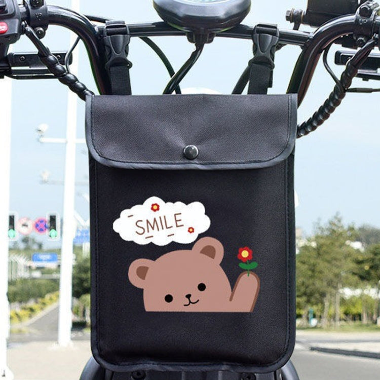 Electric Vehicle Portable Hanging Bag Waterproof Bicycle Front Storage Bag Stroller Pocket, Deer, Locomotive Girl, Black Bear, Duck, Flower Bear, No Pattern - WAYBIKER