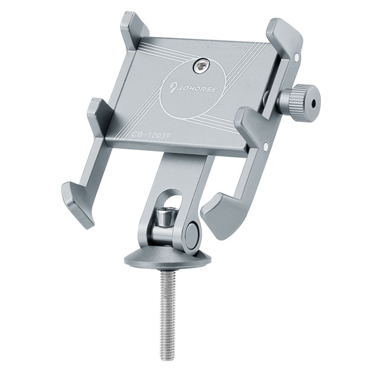 JOHORSE Bicycle Shockproof Mobile Phone Holder Motorcycle Riding Equipment, Stem Red, Stem Black, Stem Silver, Handlebar Red, Handlebar Black, Handlebar Silver