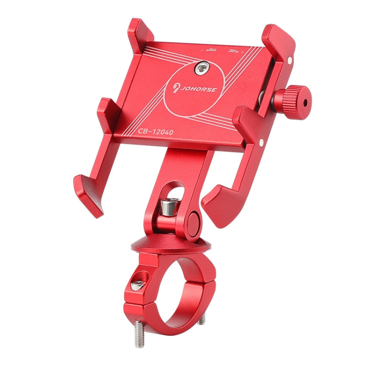 JOHORSE Bicycle Shockproof Mobile Phone Holder Motorcycle Riding Equipment, Stem Red, Stem Black, Stem Silver, Handlebar Red, Handlebar Black, Handlebar Silver