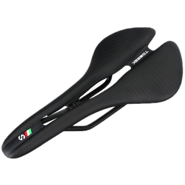 TOSEEK Mountain Bike Saddle Road Bicycle Seat Accessories, Black, Red, Black Red, Black Green, Black Yellow