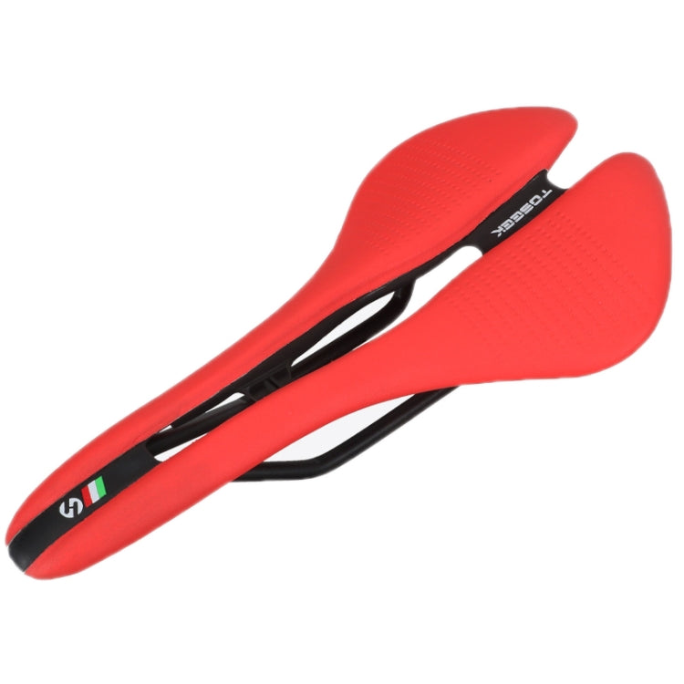 TOSEEK Mountain Bike Saddle Road Bicycle Seat Accessories, Black, Red, Black Red, Black Green, Black Yellow