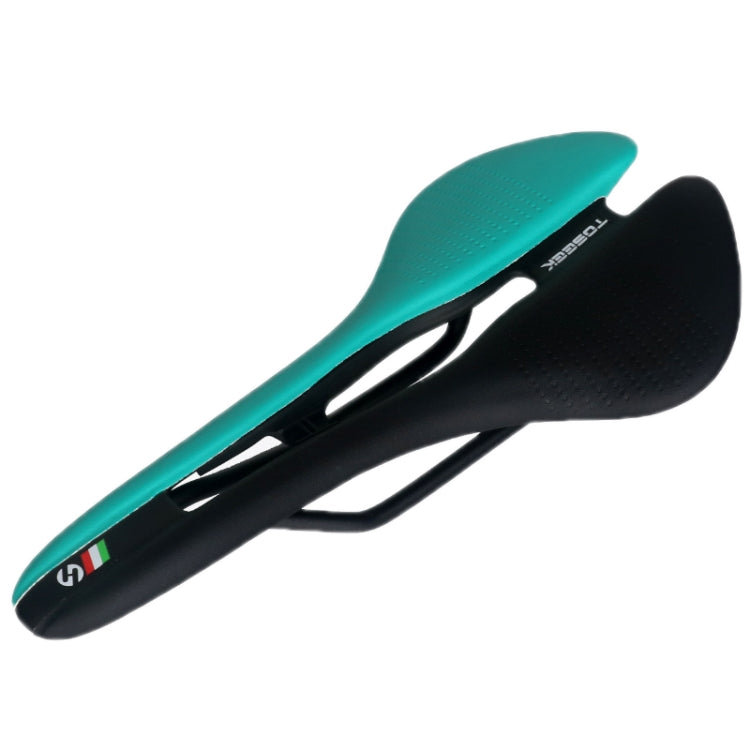 TOSEEK Mountain Bike Saddle Road Bicycle Seat Accessories, Black, Red, Black Red, Black Green, Black Yellow