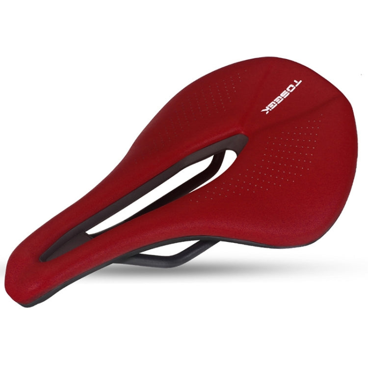 TOSEEK Bicycle Wide Seat Cushion Shock Absorption Comfortable Saddle, Black, White, Red, Orange, Green, Pink
