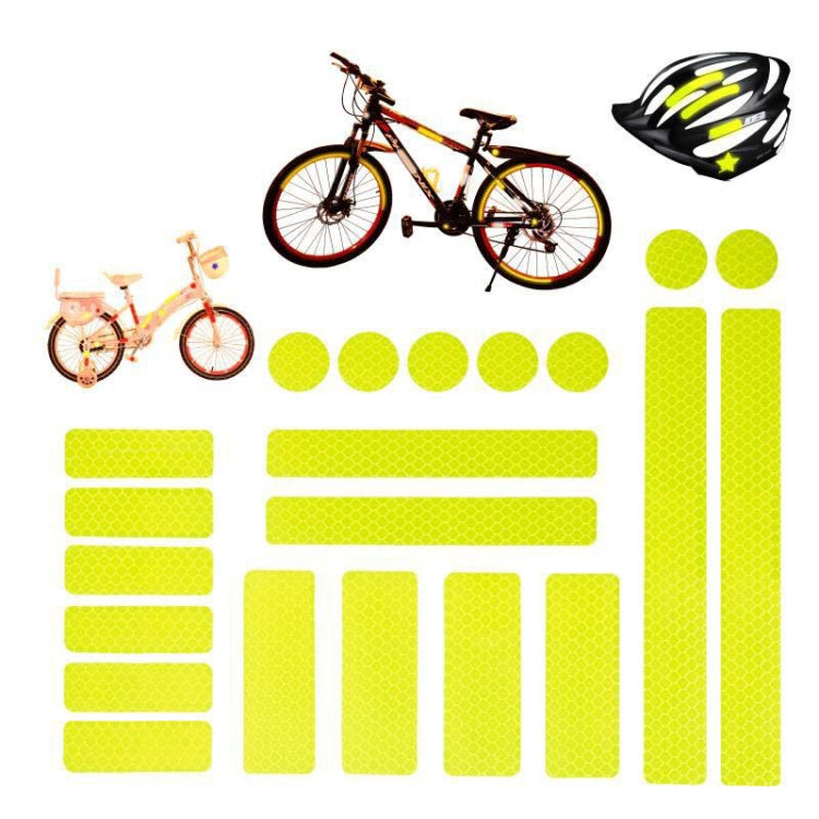 21 In 1 Electric Bike Backed Honeycomb Reflective Stickers Safety Signs Warning Strips