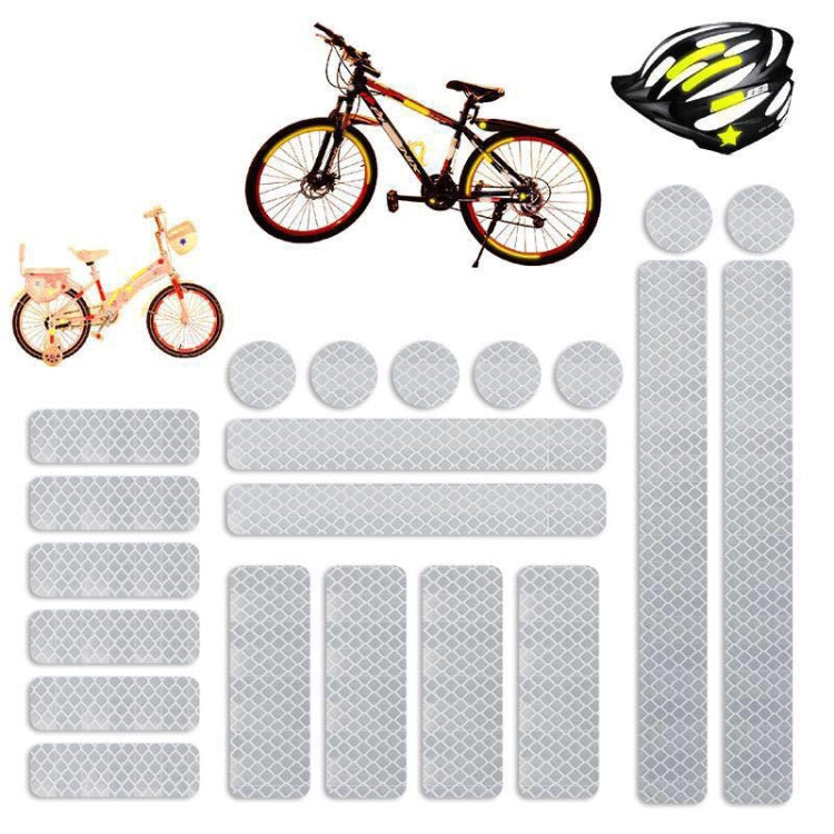 21 In 1 Electric Bike Backed Honeycomb Reflective Stickers Safety Signs Warning Strips