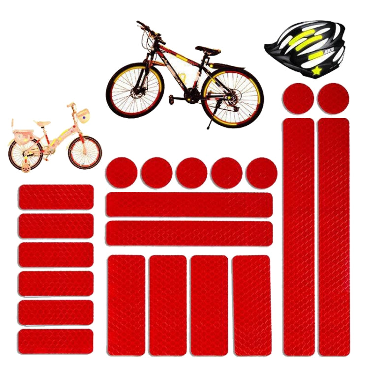 21 In 1 Electric Bike Backed Honeycomb Reflective Stickers Safety Signs Warning Strips