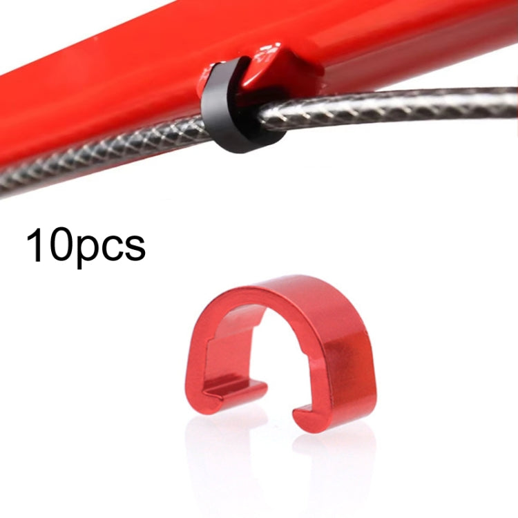 10pcs Bicycle Brake Gearshift Cable Tube Fixing C-shaped Buckle