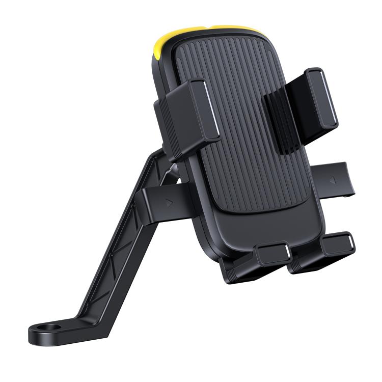 Bicycle and Motorcycle Phone Holder with Hidden Silicone Strap, Handbar, Rearview Mirror - WAYBIKER