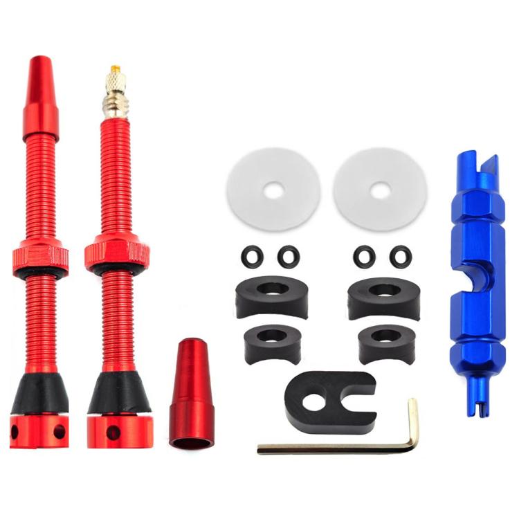 Mountain Road Bike Tubeless French Vacuum Valve, 44mm Black A, 44mm Red A, 60mm Black A, 60mm Red A, 44mm Black B, 44mm Red B, 60mm Black B, 60mm Red B