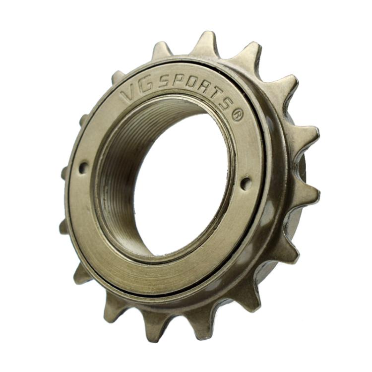 VG SPORTS Stroller Scooter Bicycle Single Speed Flywheel, 16T Silver, 16T Black, 16T Brown, 18T Silver, 18T Black, 18T Brown, 20T Silver, 20T Black, 20T Brown, 22T Silver, 22T Black, 22T Brown, 24T Brown - WAYBIKER