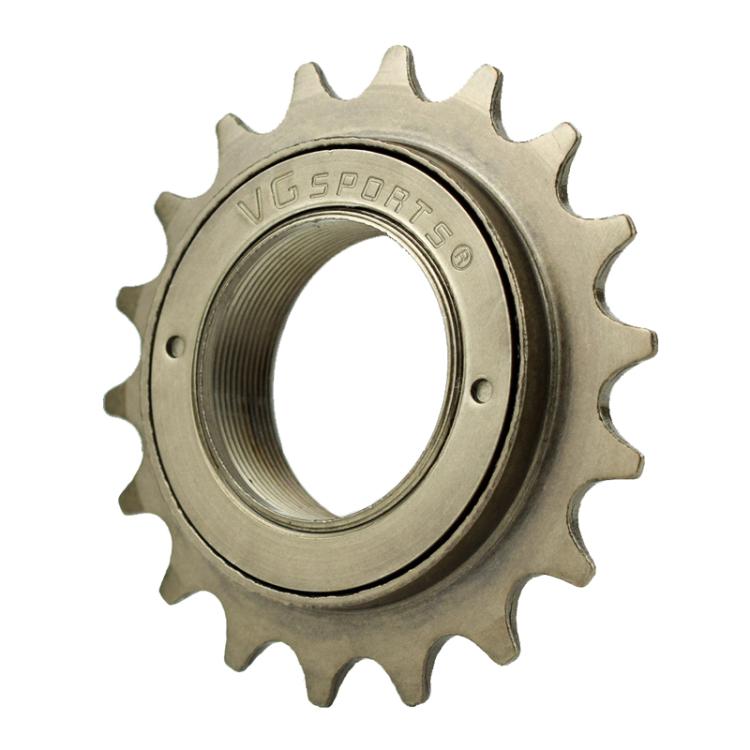 VG SPORTS Stroller Scooter Bicycle Single Speed Flywheel, 16T Silver, 16T Black, 16T Brown, 18T Silver, 18T Black, 18T Brown, 20T Silver, 20T Black, 20T Brown, 22T Silver, 22T Black, 22T Brown, 24T Brown - WAYBIKER