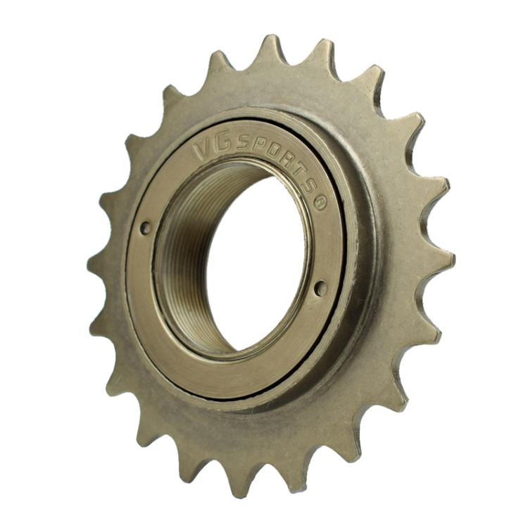 VG SPORTS Stroller Scooter Bicycle Single Speed Flywheel, 16T Silver, 16T Black, 16T Brown, 18T Silver, 18T Black, 18T Brown, 20T Silver, 20T Black, 20T Brown, 22T Silver, 22T Black, 22T Brown, 24T Brown - WAYBIKER
