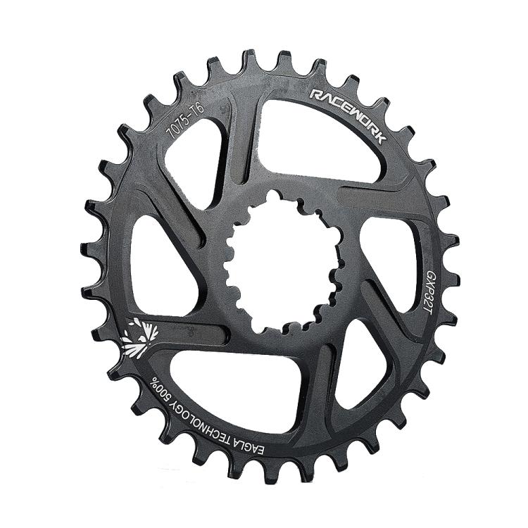 RACEWORK 7075-T6 For SRAM Mountain Bike Single Plate Round Bicycle Sprocket, 3mm 32T, 3mm 34T, 3mm 36T, 3mm 38T, 6mm 32T, 6mm 34T, 6mm 36T