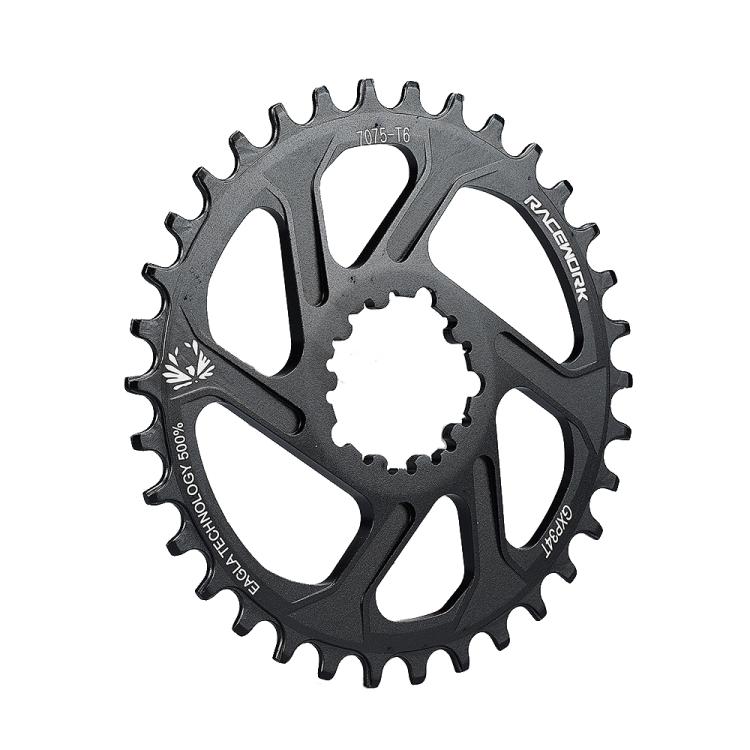 RACEWORK 7075-T6 For SRAM Mountain Bike Single Plate Round Bicycle Sprocket, 3mm 32T, 3mm 34T, 3mm 36T, 3mm 38T, 6mm 32T, 6mm 34T, 6mm 36T