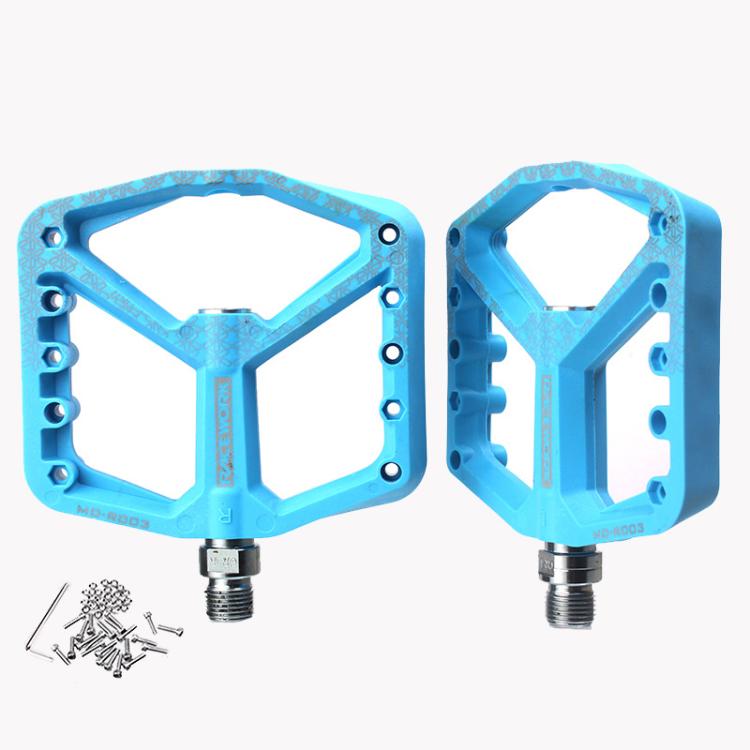 RACEWORK RK579 1pair Bicycle Wide Anti-slip Bearing Pedal Nylon Pedal