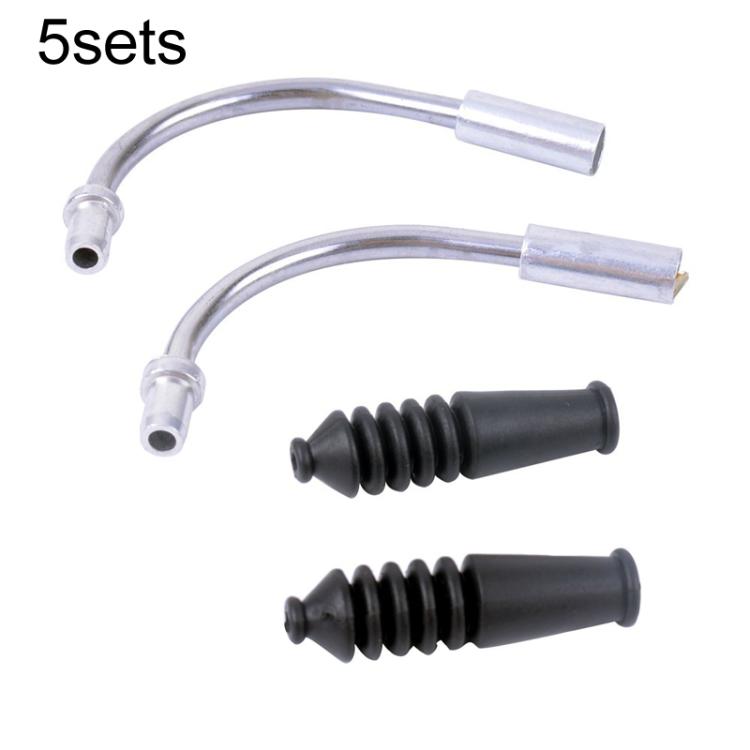 5sets ZTTO Bicycle V Brake Bend Accessories Brake Cable Dust Protective Cover, 4pcs / Set