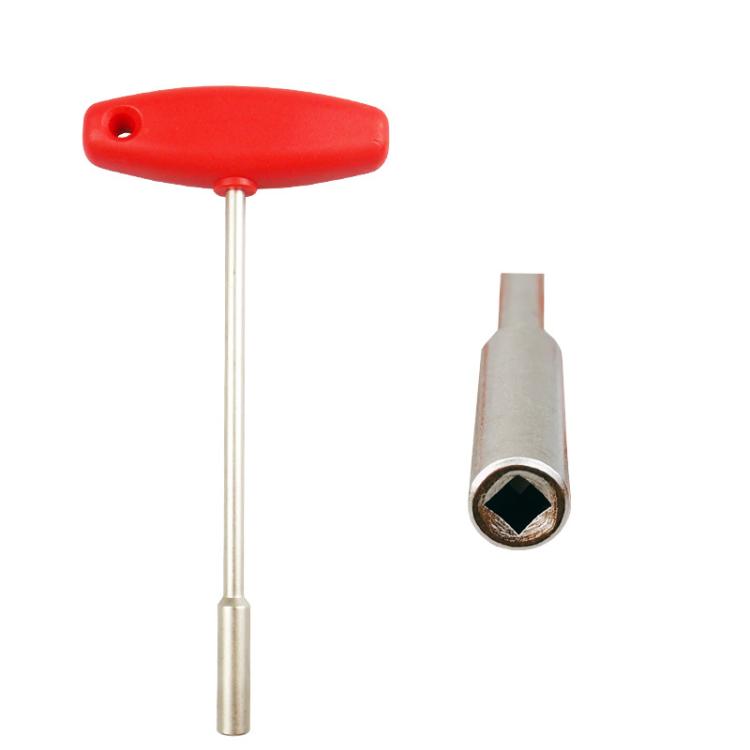 Hidden Spoke T-shaped Wrench Bicycle Tool Socket, 3.2mm Square Hole, 3.6mm Square Hole