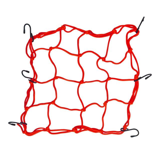 Motorcycle Scooter Fuel Tank Mesh Bag 6 Hooks Elastic Webbing Expandable Mesh Bag - WAYBIKER