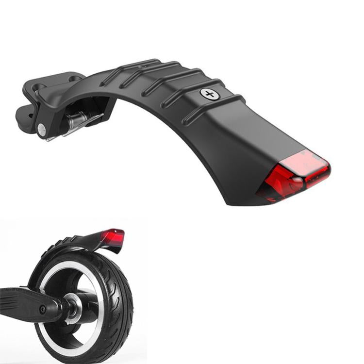 Rear Mudguard Rear Wheel Brake Fender With Safe Light For Carbon Fiber Scooter, 5.5 Inch, 6.5 Inch, 8 Inch - WAYBIKER