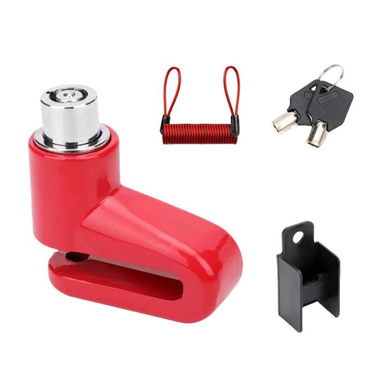 Bicycle Disc Brake Lock Portable Motorcycle Reminder Rope Lock Accessories, Blue, Red, Black