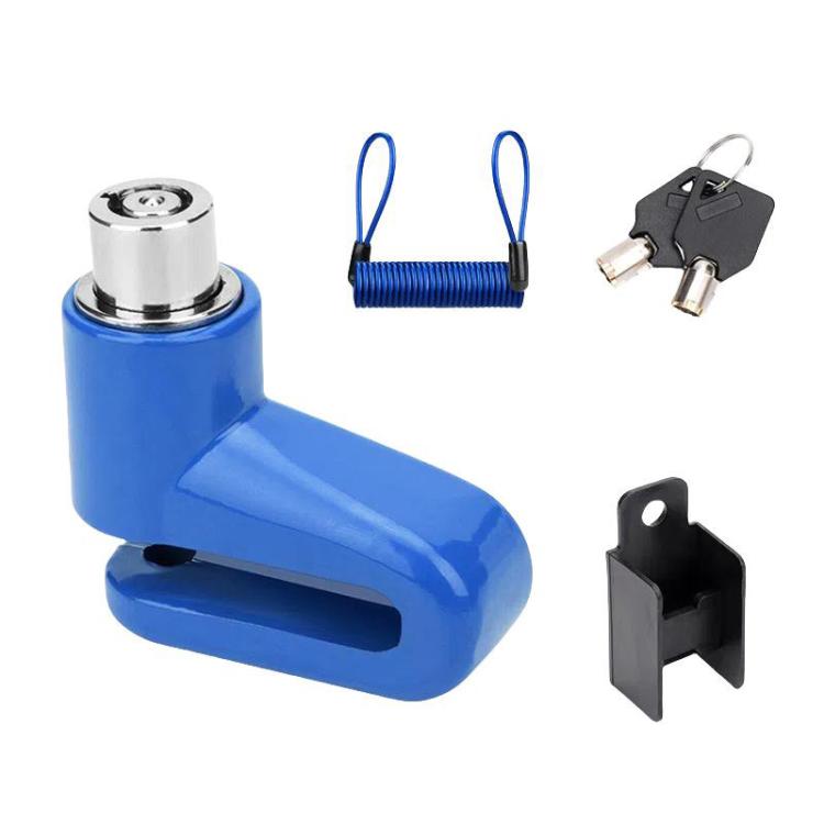 Bicycle Disc Brake Lock Portable Motorcycle Reminder Rope Lock Accessories, Blue, Red, Black