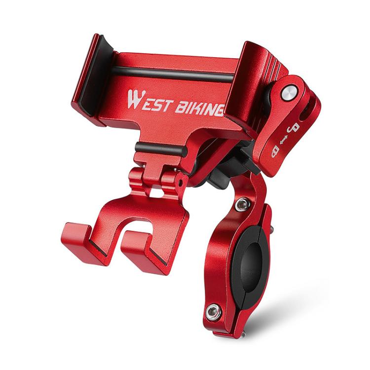 WEST BIKING Bicycle Phone Mount Aluminum Alloy Road / Mountain Bike Navigation Holder, Handlebar Black, Handlebar Silver, Handlebar Red, Stem Black, Stem Silver, Stem Red - WAYBIKER