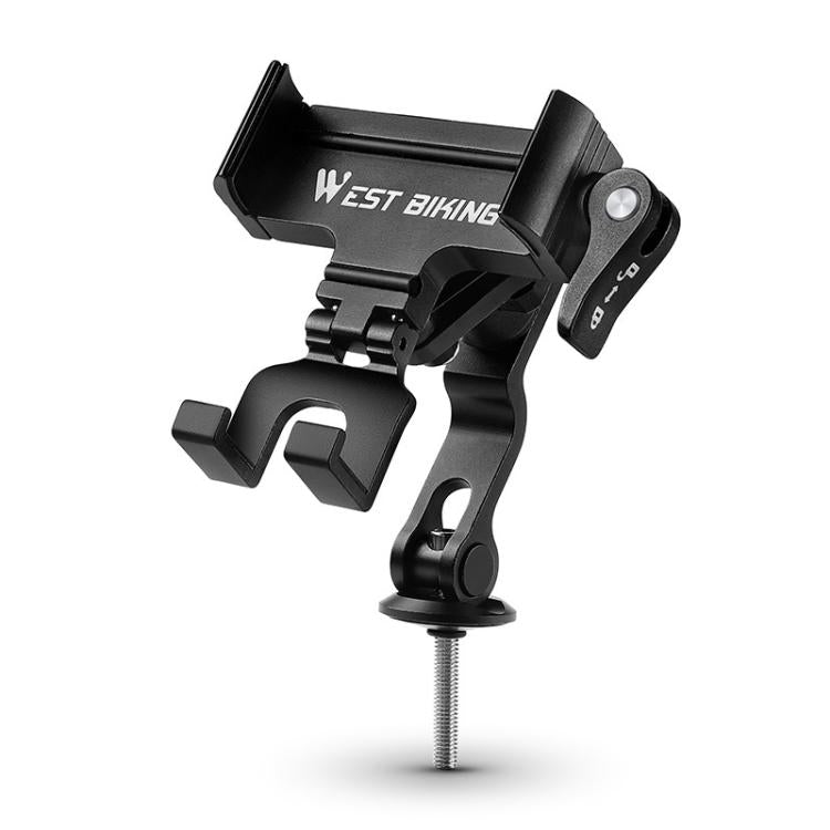 WEST BIKING Bicycle Phone Mount Aluminum Alloy Road / Mountain Bike Navigation Holder, Handlebar Black, Handlebar Silver, Handlebar Red, Stem Black, Stem Silver, Stem Red - WAYBIKER