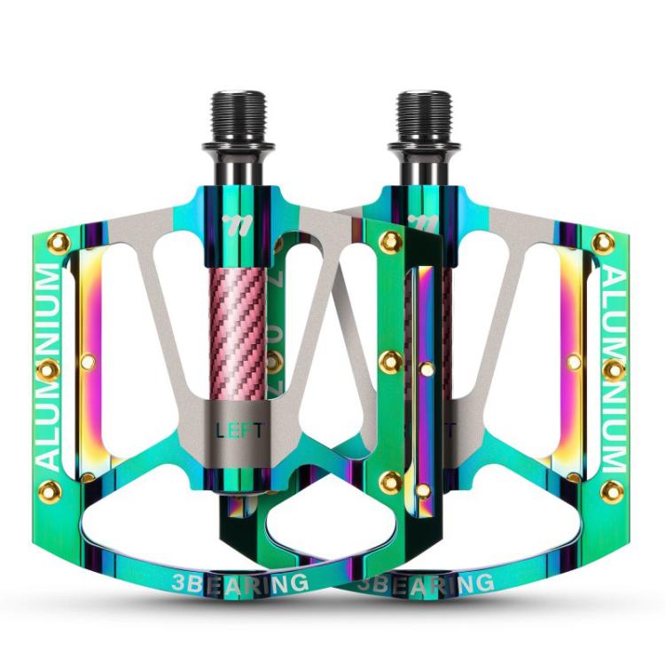 WEST BIKING 1pair Colorful Electroplated Bicycle Pedals 3 Bearing Aluminum Alloy Mountain / Road Bike Pedals - WAYBIKER