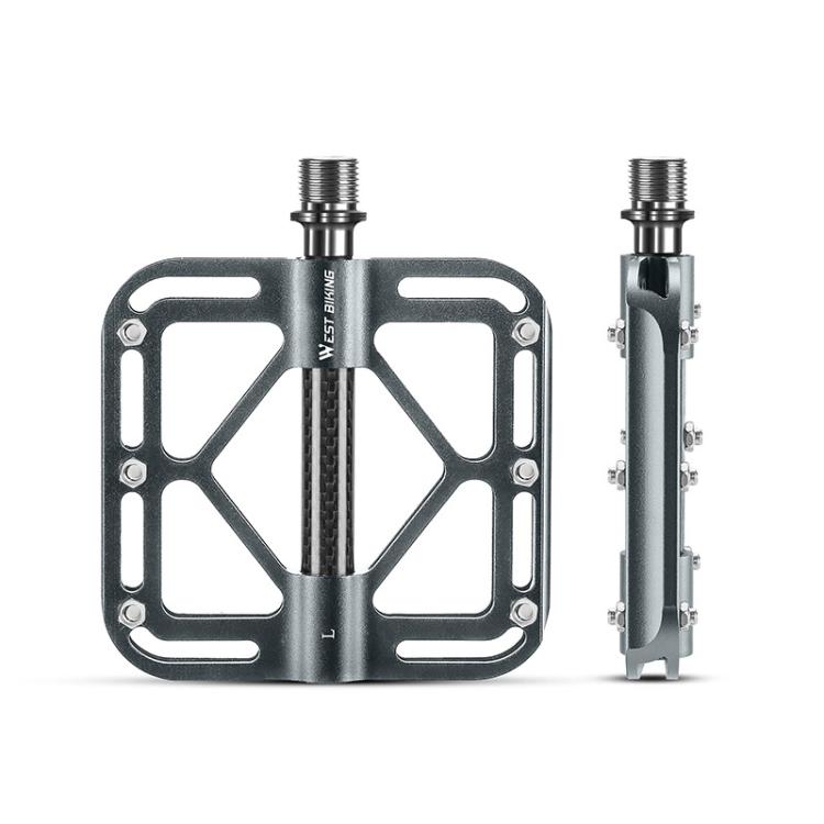 WEST BIKING Bicycle Titanium Shaft Triple Bearing Non-Slip Pedals
