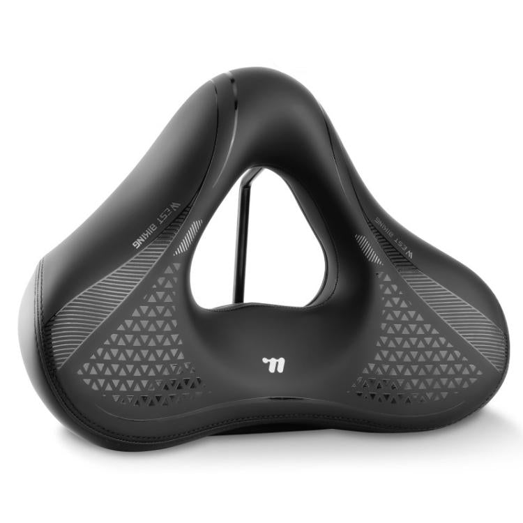 WEST BIKING Comfort Bike Saddle with Shock Absorption Wide Hollow Ventilated Design for Mountain/Road Bicycles, M, L