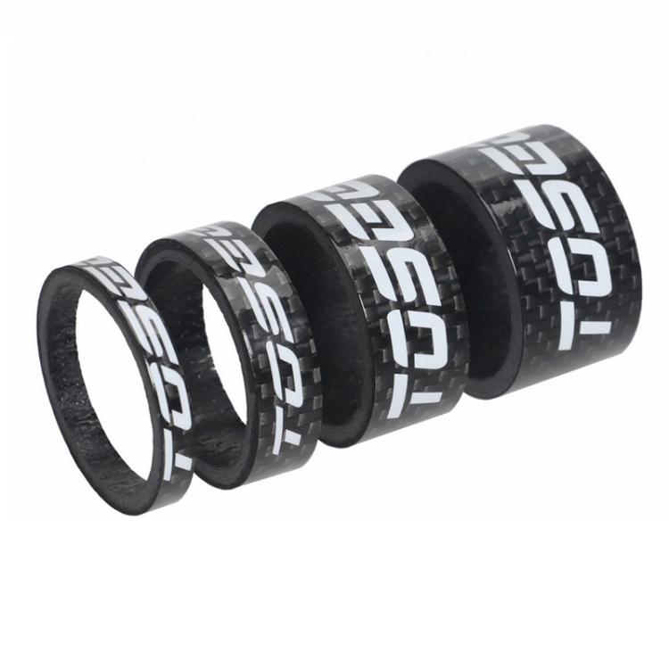 TOSEEK 4pcs /Set Full Carbon Fiber Mountain Bike/Road Bike Fork Headset Spacer Kit