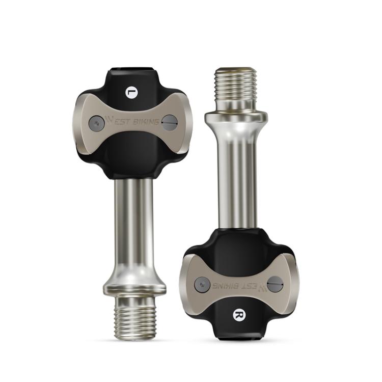 WEST BIKING Bicycle Road Bike Lock Pedal Double-Sided Lock 3 Bearing Bike Pedals