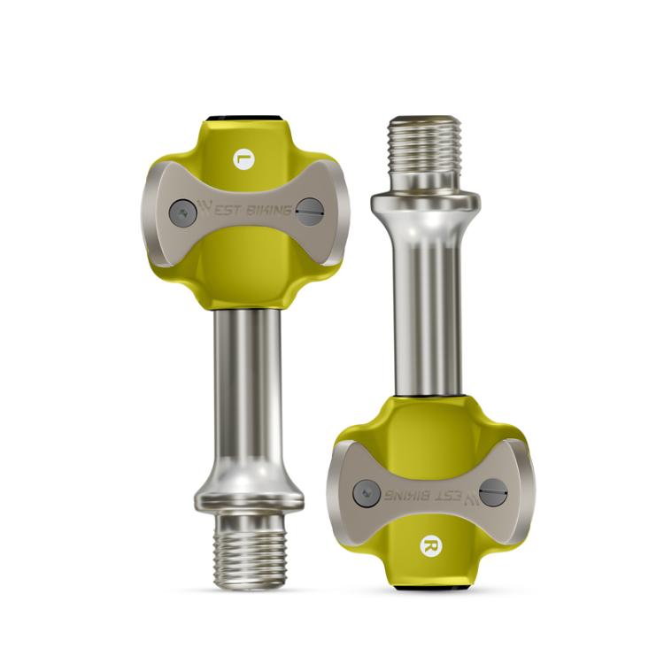 WEST BIKING Bicycle Road Bike Lock Pedal Double-Sided Lock 3 Bearing Bike Pedals