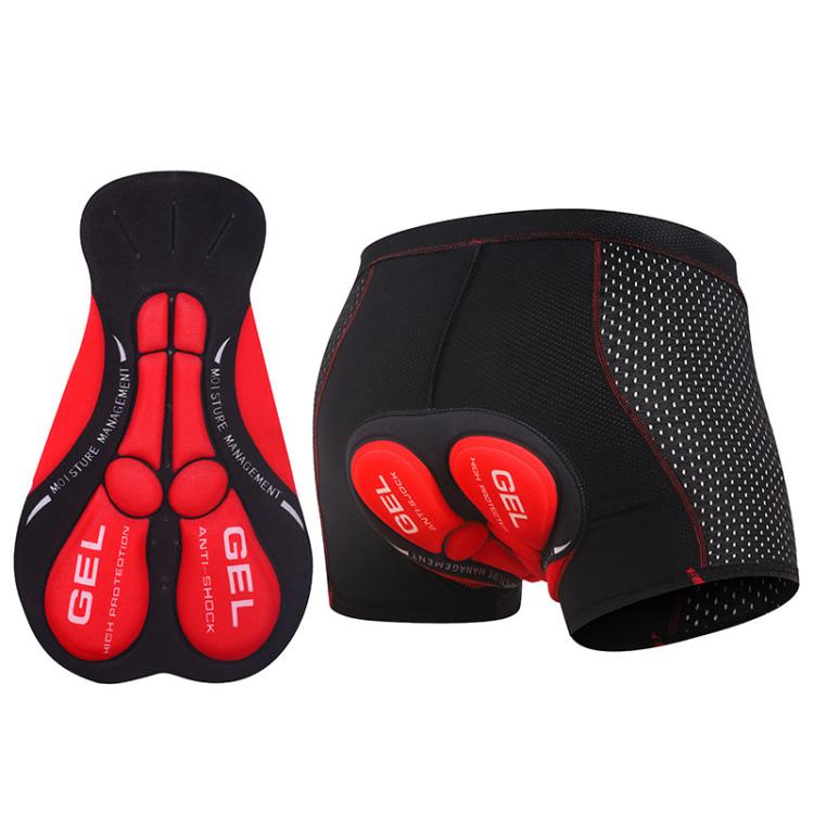 Breathable Padded Cycling Underwear, For Men Standard Sponge Pad, For Men Standard Gel Pad, For Women Gel Pad, Upgraded Gel Mesh Red