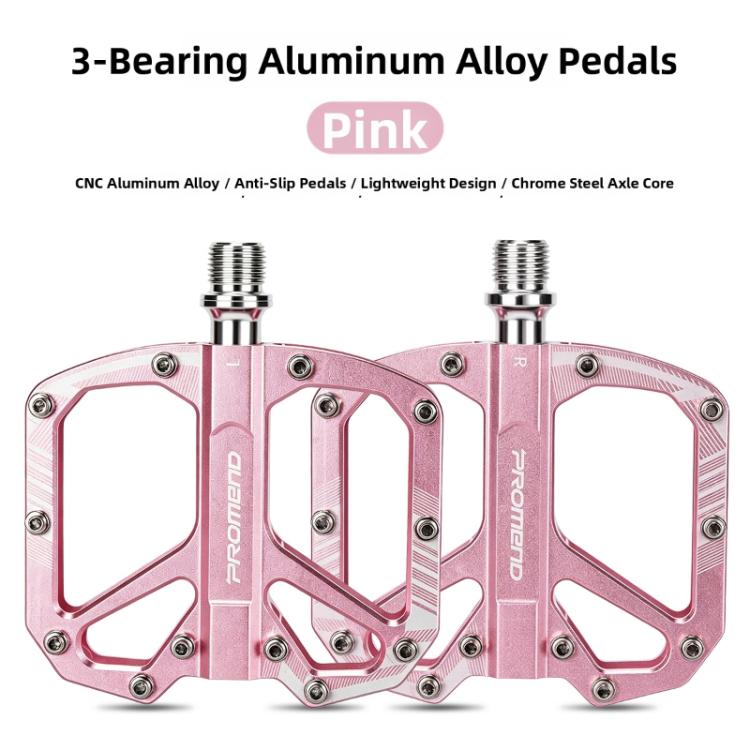PROMEND PD-671 Bike Pedals with Triple Bearing System, Aluminum Alloy Anti-Slip Bicycle Pedals