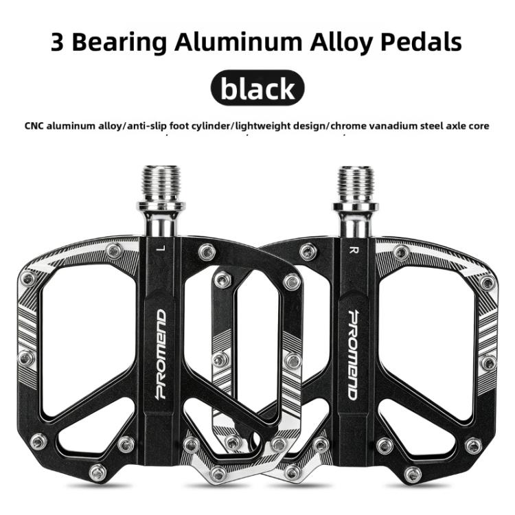 PROMEND PD-671 Bike Pedals with Triple Bearing System, Aluminum Alloy Anti-Slip Bicycle Pedals