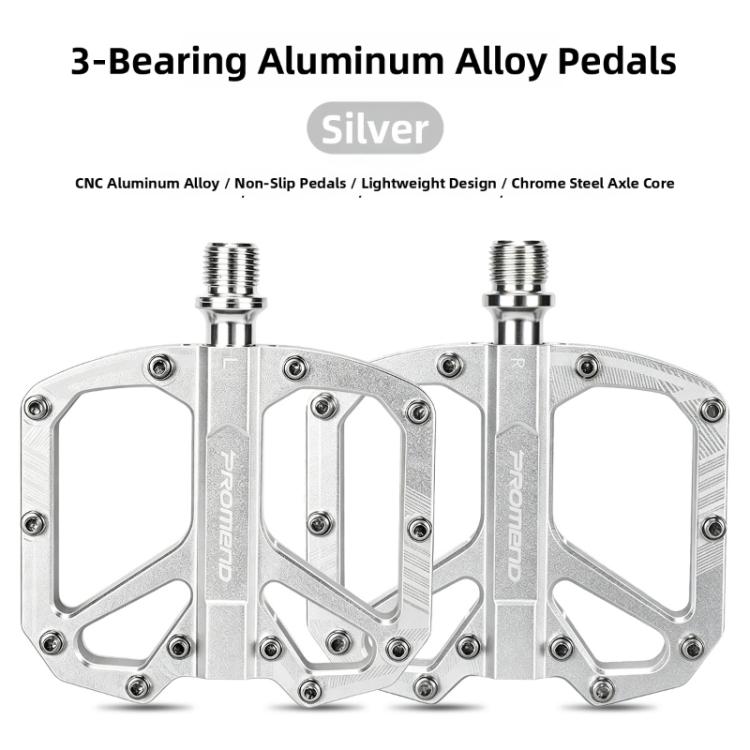 PROMEND PD-671 Bike Pedals with Triple Bearing System, Aluminum Alloy Anti-Slip Bicycle Pedals