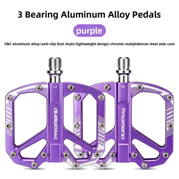 PROMEND PD-671 Bike Pedals with Triple Bearing System, Aluminum Alloy Anti-Slip Bicycle Pedals