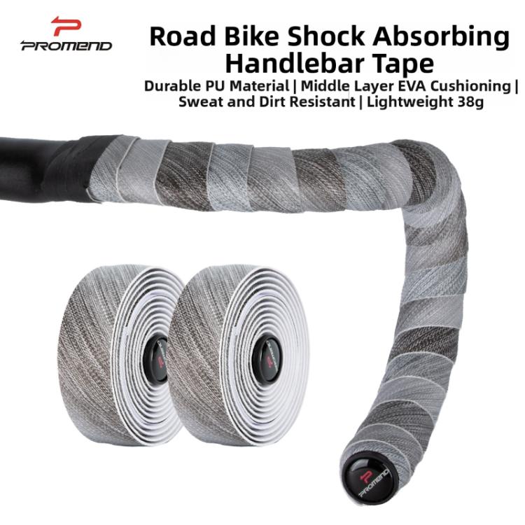 PROMEND Road Bike Handlebar Tape Anti-Slip Shock Absorbing Bicycle Bar Tape, GH-088 Green, GH-088 Purple, GH-088 Orange, GH-089 Green White, GH-089 Yellow Blue, GH-089 Denim Gray