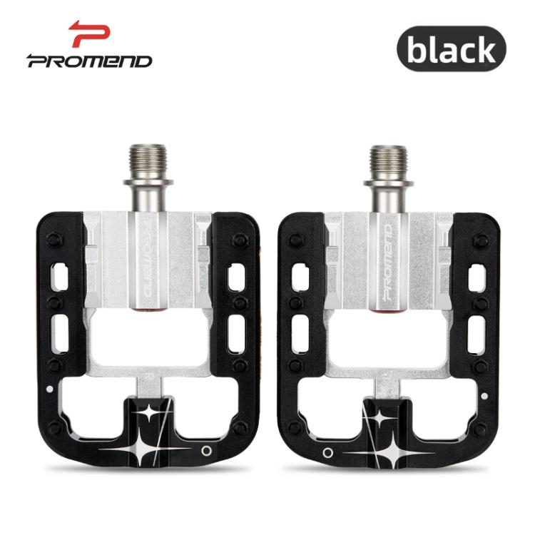 PROMEND PD-F75 Aluminum Alloy Bike Pedals with Triple Bearing System, Anti-Slip Bicycle Footrests, M