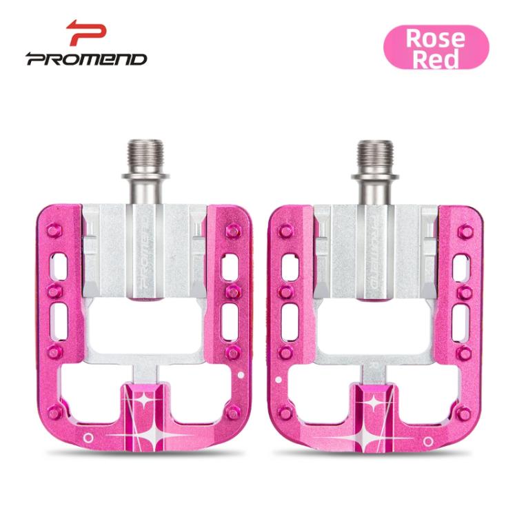 PROMEND PD-F75 Aluminum Alloy Bike Pedals with Triple Bearing System, Anti-Slip Bicycle Footrests, M